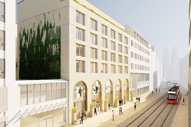Das neugebaute Acora Bremen Living the City wird zentral in der Bremer Innenstadt liegen. © HD Gruppe - SKAI