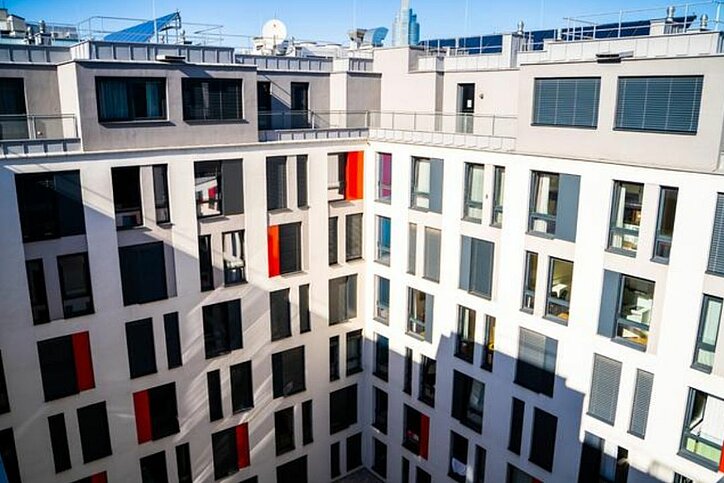 Studierendenwohnheim Gebäude Fassade