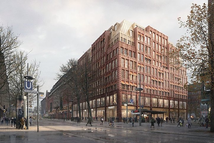 Geplantes Stay Kooook und Hyatt Centric in Hamburg © Sergison Bates Architects, London