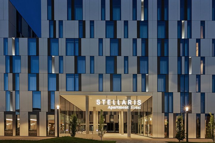 Außenansicht des B&K-Aparthotels
