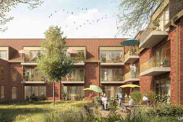 Rendering des neuen The Flag Senior Living in Dülmen © Jost Hauer
