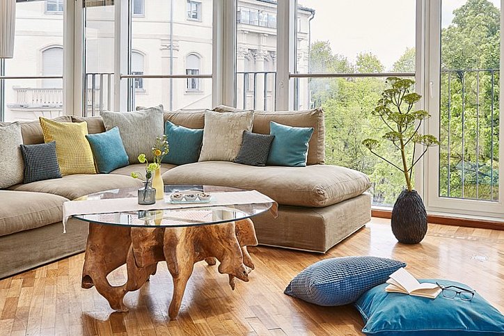 Blick in eine neue Penthouse Suite im Living Hotel Prinzessin Elisabeth in München © Living Hotels