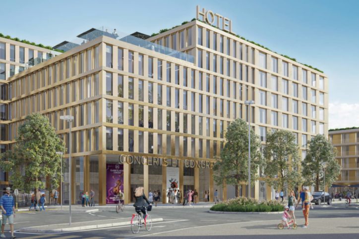 Außenansicht des neuen Holiday Inn Express & Suites Sion © Cycas Hospitality