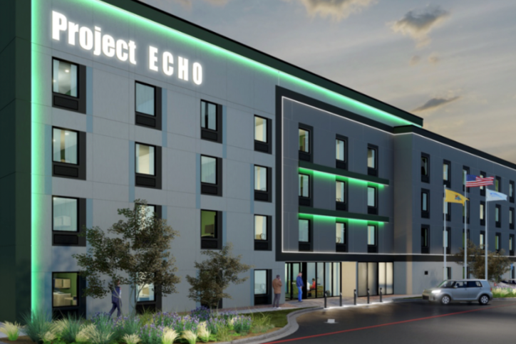 Außenansicht des neu geplanten Echo von Wyndham.
