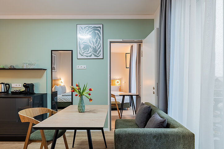Nena in Berlin-Adlershof: Die Studios und Apartments werden für bis zu vier Personen angeboten. © Nena Hospitality