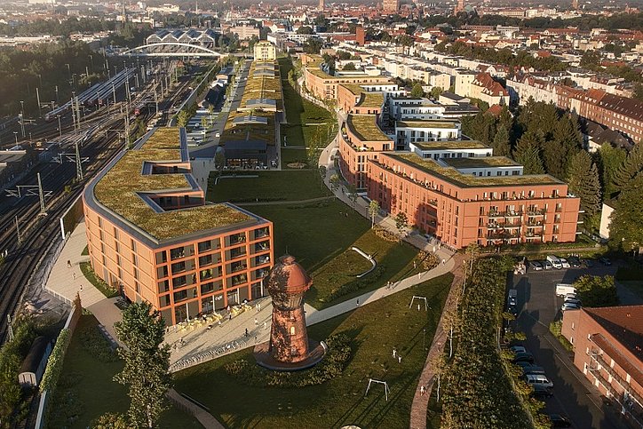 Die i Live revitalisiert mit der Wohnkompanie ein früheres Bahnhofsareal. © Die Wohnkompanie / i Live Gruppe